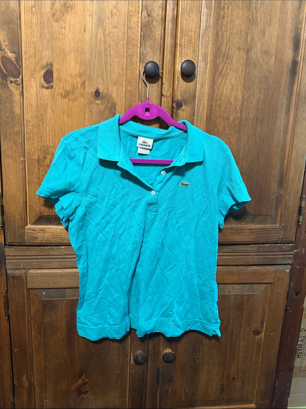 Lacoste turquoise polo shirt